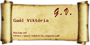 Gaál Viktória névjegykártya